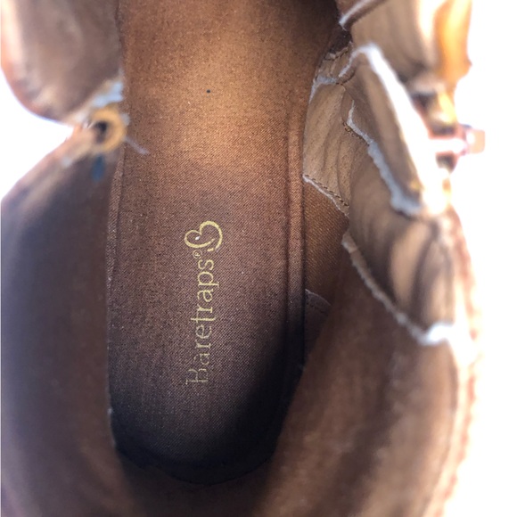 Baretraps Marconi Cognac Stacked Block Heel Ankle Bootie Size 8 - Picture 3 of 12